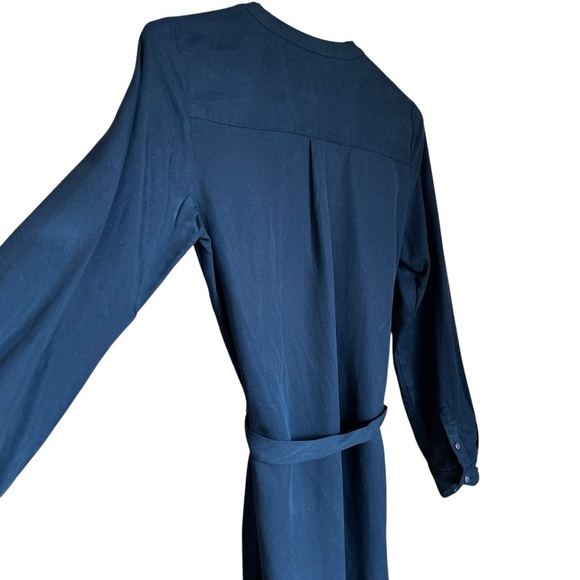 Banana Republic Factory Black Shirt Dress Tie Waist Black Sz 0 - Picture 6 of 8